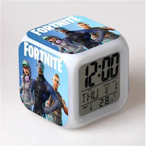 Fortnite Alarm Clock Cute Fashion Cartoon Personalized Creative Kawaii Minimalist LED Alarm Clock Gift for Friends' Birthday