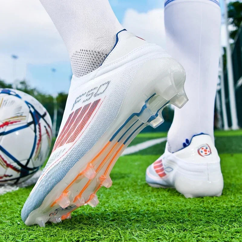 Nouvelles chaussures de football pour hommes, crampons longs antidérapants pour adultes, chaussures de sport pour garçons, crampons d'entraînement en plein air, respirantes et confortables