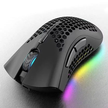 BM600 Rechargeable USB 2.4G Wireless RGB Light Honeycomb Gaming Mouse Desktop PC Computers Notebook Laptop Mice Mause Gamer