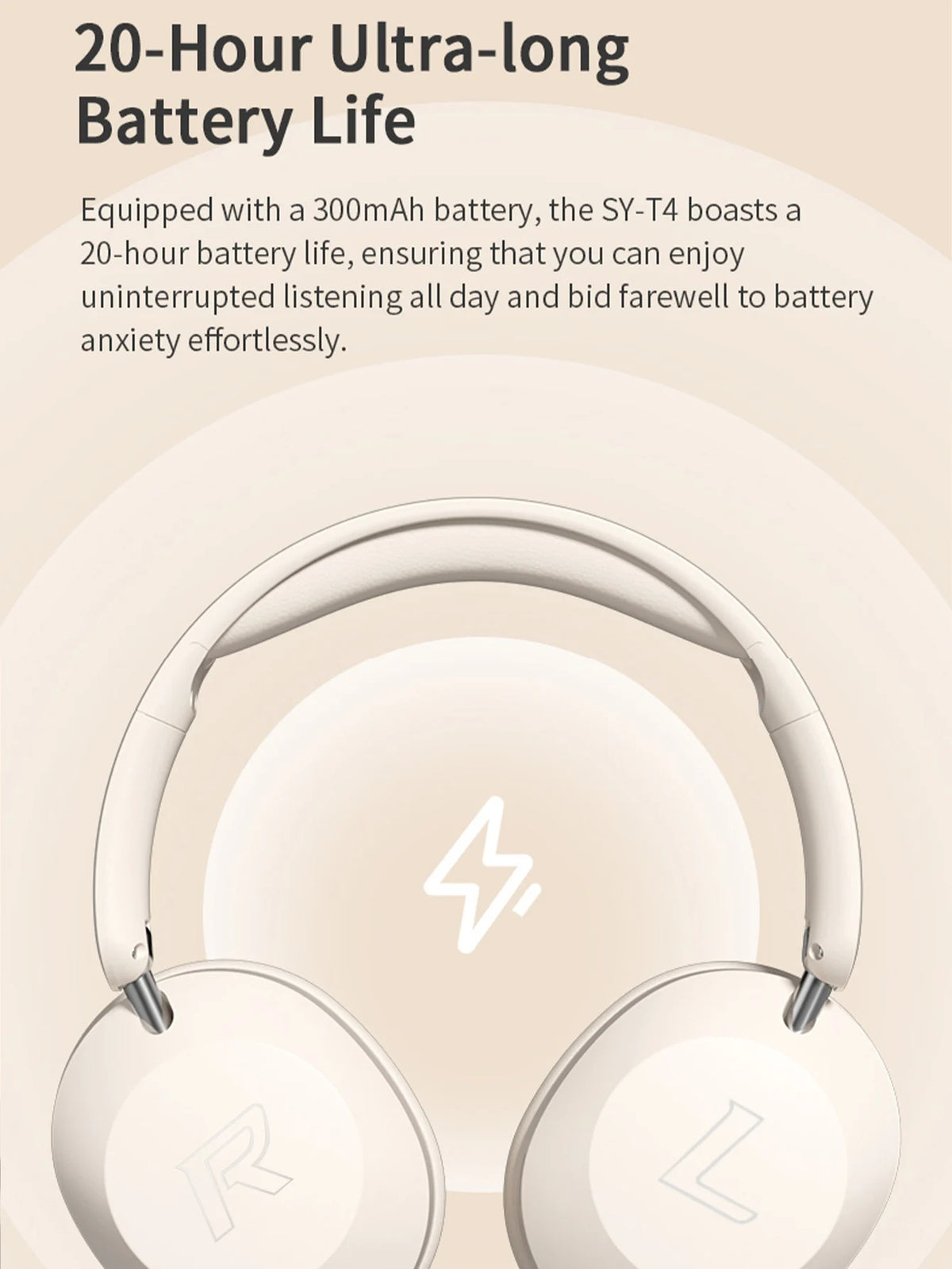 Casque Bluetooth supra-auriculaire, appels sans fil de haute qualité, longue autonomie pour le sport, le gaming et l'écoute de musique