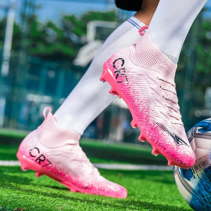 Autumn Hot Selling Shock-Absorbing Adult Football Shoes Soft and Stable Sports Shoes Rebound Wrapped Lightweight Cleats
