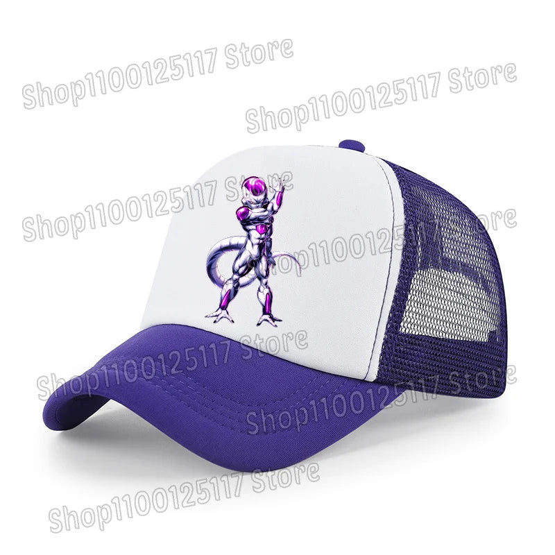 Dragon Ball baseball sapka, anime-nyomtatott sapkák, lélegző, csúcsos sapka, rajzfilm, Goku, nyári sport, snapback, hálós napellenzős sapka, gyermekajándék