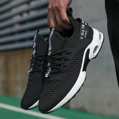 Sommer herresko i mesh, afslappede sportssko, forår/sommer-sko, tennis, letvægts-vandresko, sorte sneakers, populært produkt
