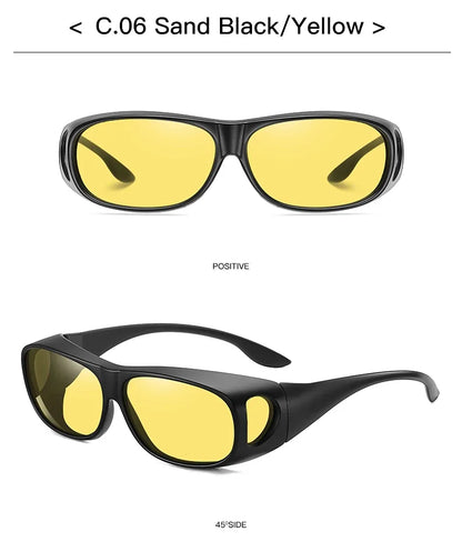2025Polarized Sunglasses Fit Over Eye Glasses Driving Wrap Shield Goggles Fishing Glasses Sports Sunglasses Night Vision Glasses