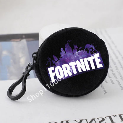 Fortnites Boys Girls Round Coin Purse Cute Fashion Cartoon Printing Large Capacity Cosmetic Bag Portable Handbag Birthday Gifts