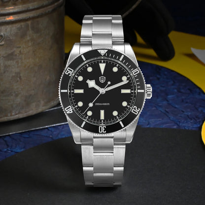 Watchdives WD7922 BB54 Watch VH31 Sweep Second Movement Sapphire Crystal 20bar Waterproof C3 Luminous 37mm Vintage Watches