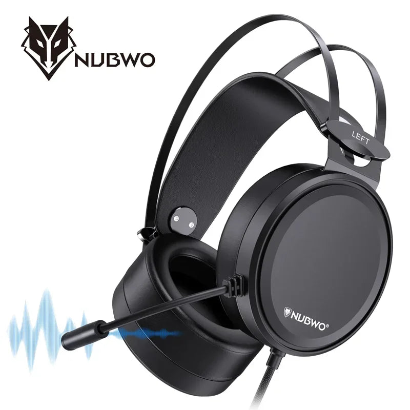 NUBWO casque de jeu filaire sur l'oreille avec micro antibruit casques N7 Gamer PS4 Xbox One casque stéréo pour PC/MAC/PS4/PS5