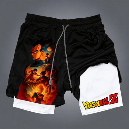 Dragon Ball Son Goku Summer Men's Bot Fitness 2025 Double-Layer Replica Two-Piece Loose-Fit Training Running Shorts Casual Pants