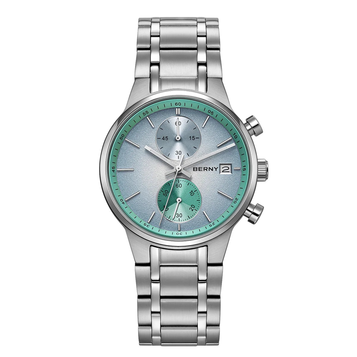 BERNY Watches for Men Fashion Casual Multi-function Chronograph Quartz Men's Watch Luminous Date Colorful Sports Wristwatch