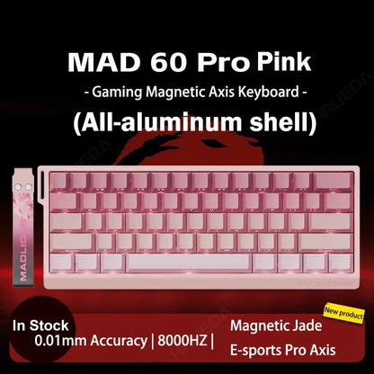 MADLIONS Mad 60he Mad60HE Mad 68HE Teclado mecánico para gaming personalizado con interruptor magnético, cableado, hot swap y tasa de sondeo de 8K