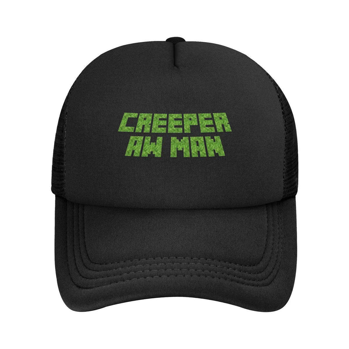 Voksen Creepers Zombie fjendtlig mob-karakter Trucker-kasket Mesh-baseballkasket Polyesterhat Solkasket Justerbare golfkasketter Sommer
