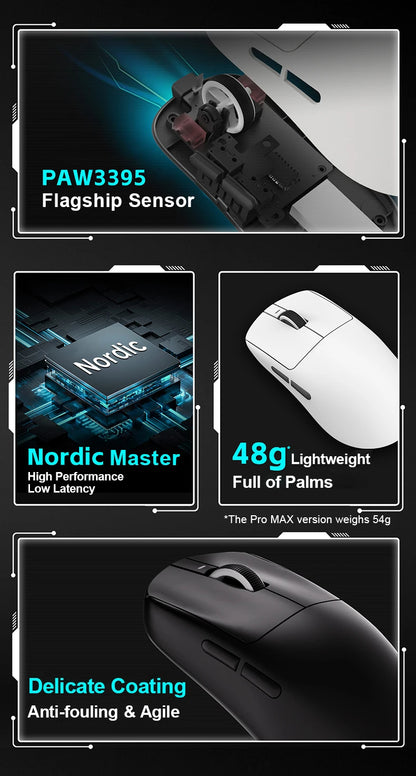 ATK VXE Dragonfly R1 Pro MAX Esports Wireless Gaming Mouse Rechargeable PAW3395 R1 Pro Lightweight Custom FPS Mouse For CSGO