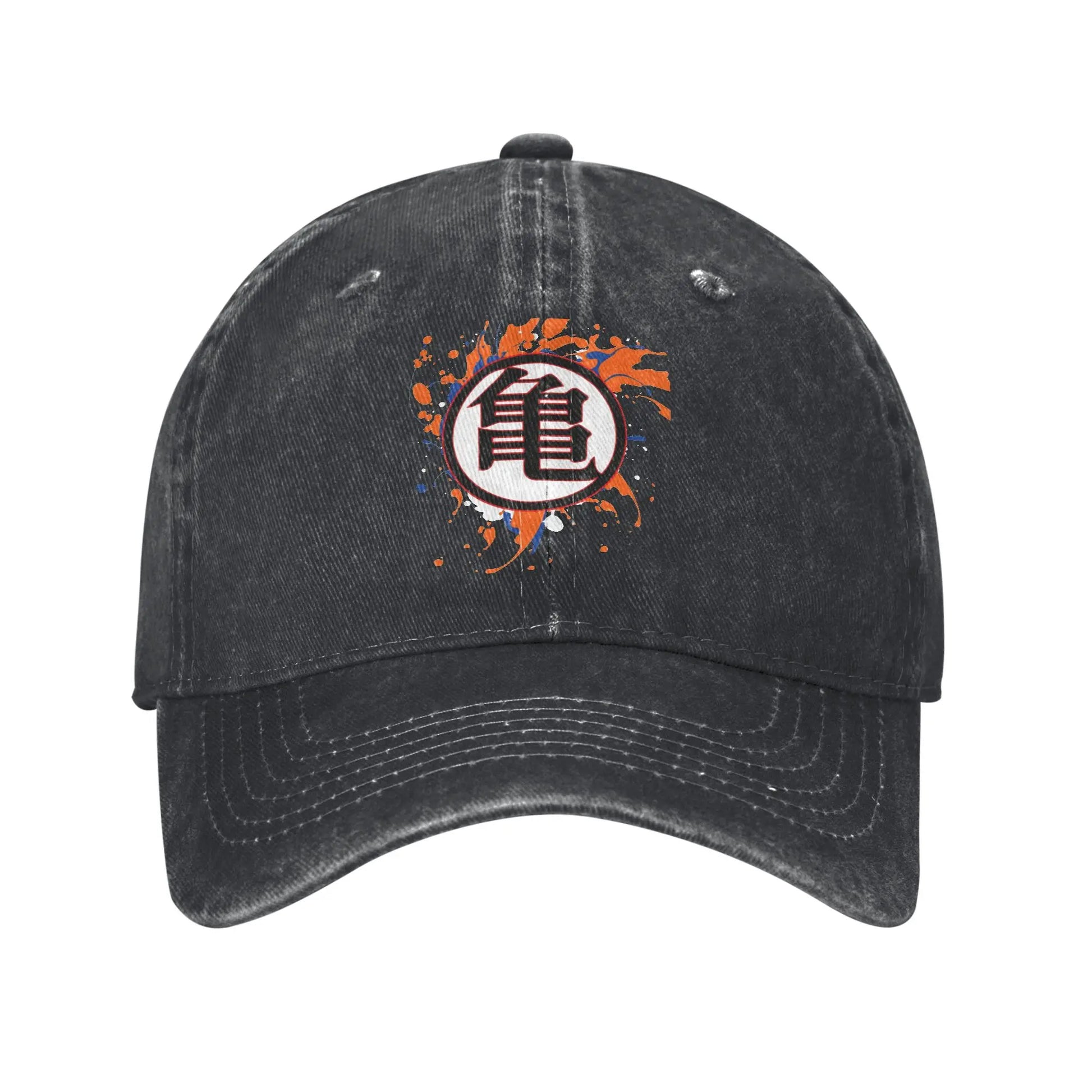 Produit gaming premium Fraquane, Dragon Ball Master Rosh TURTLE SCHOOL Unisex Baseball Cap Distressed Washed Caps Hat Fashion Outdoor Unstructured Soft Headwear