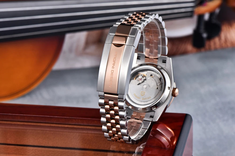 2026 New PAGANI DESIGN Enamel Dial DD36 Luxury Silver Gold Automatic Watch For Men AR Sapphire crystal Mechanical Wristwatch Men