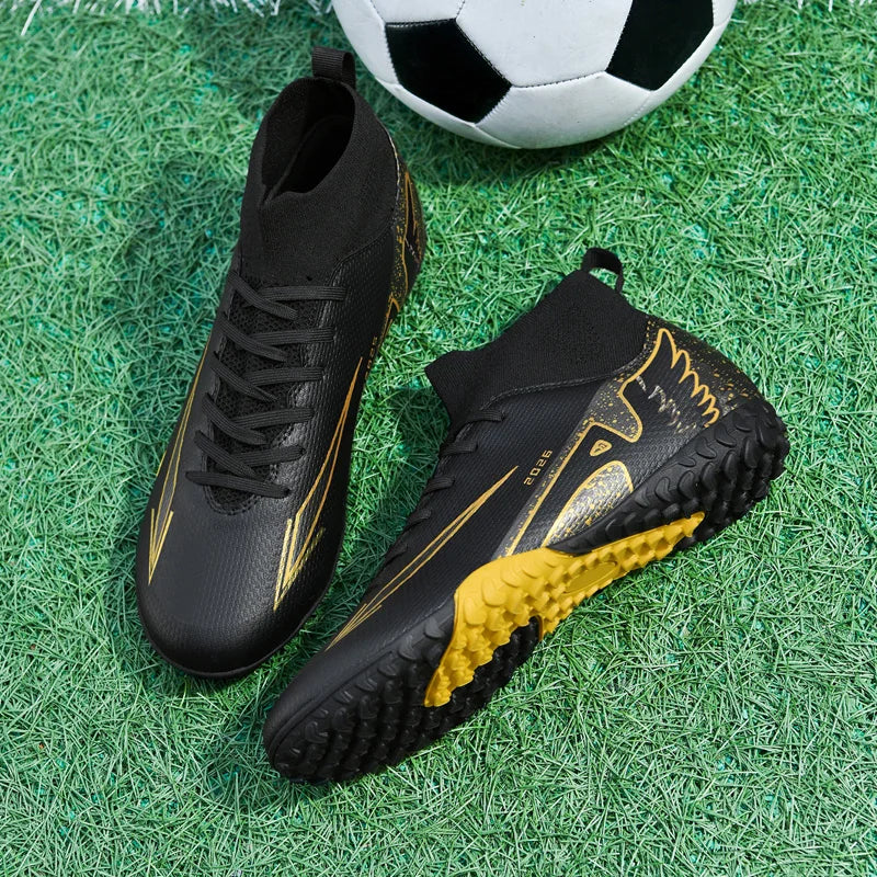 Chaussures de Football pour hommes et femmes, chaussures de sport en plein air, chaussettes ultralégères, antidérapantes, baskets de Futsal, nouvelle mode