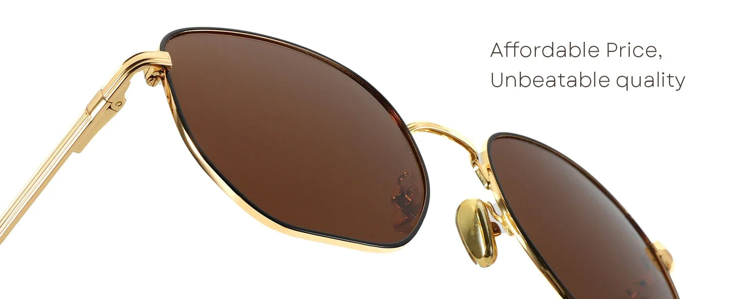 ZENOTTIC Fashion Hexagon Polarized Retro Sunglasses for Men Women-Vintage Metal Frame Design UV Protection Trendy Fashion Shades