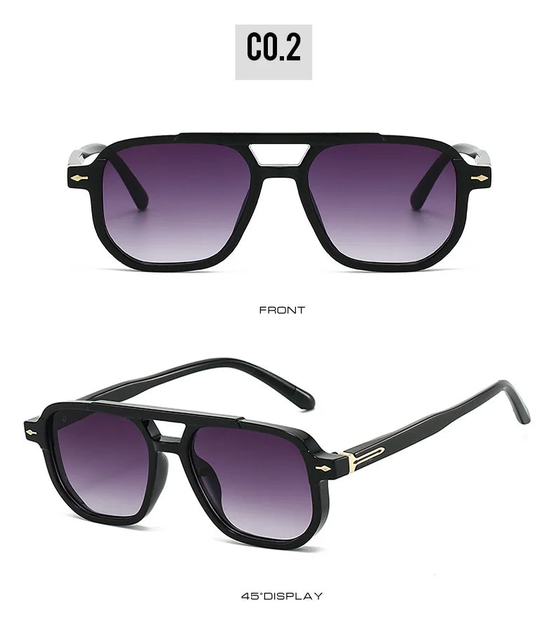 Frame-shaped arrow decorative sunglasses, suitable for both men and women for daily outings, perfect for sun protection.