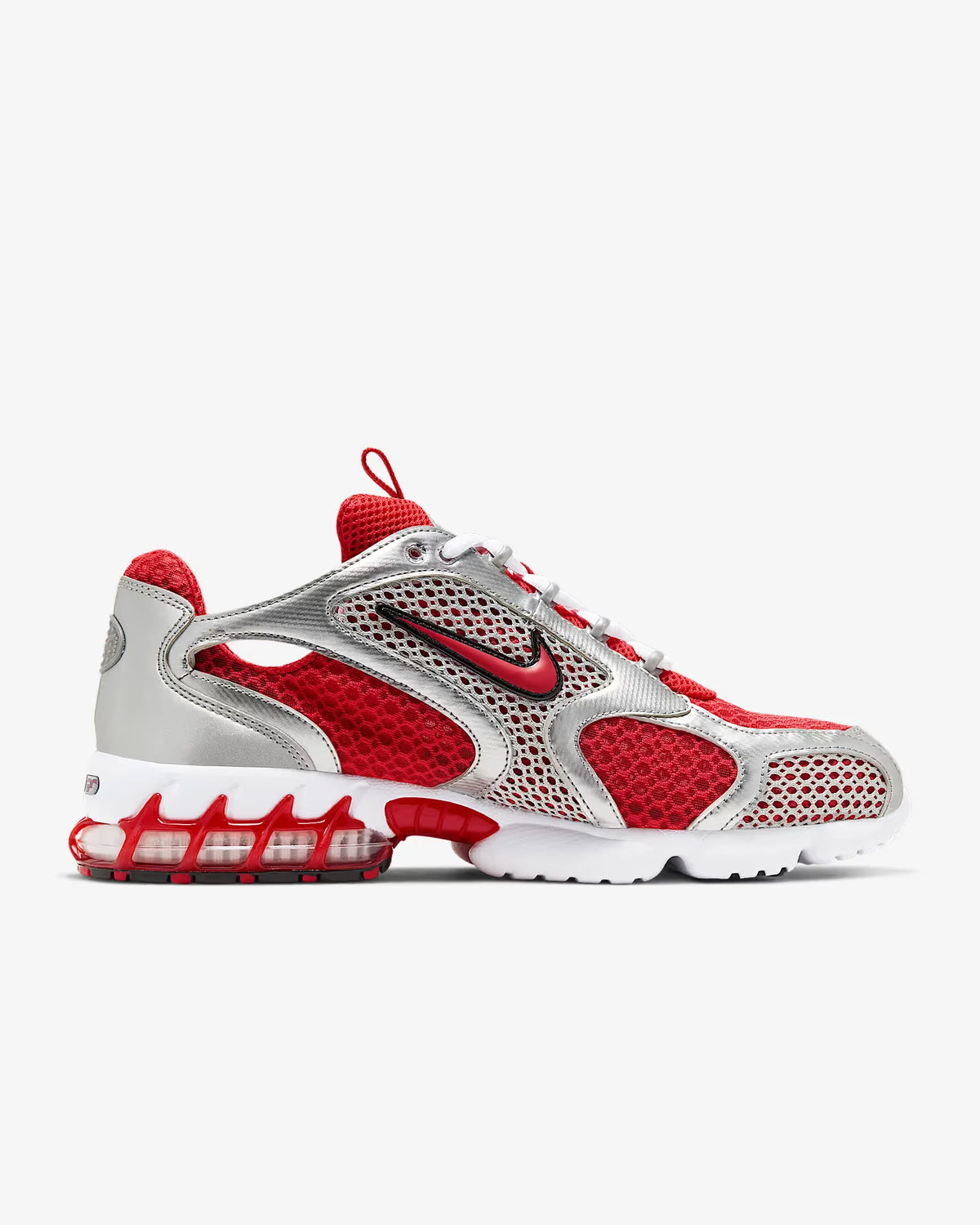 Nike Air Zoom Spiridon Cage 2 Унисекс ниски ежедневни обувки, издръжливи на износване, сиво-червени, за ежедневен стил CJ1288-600