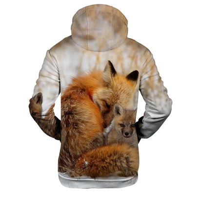 Sudaderas con capucha y sudaderas casuales con estampado 3D de zorro, cómodas y originales, estilo hip hop popular, para hombre/mujer y adulto/niño