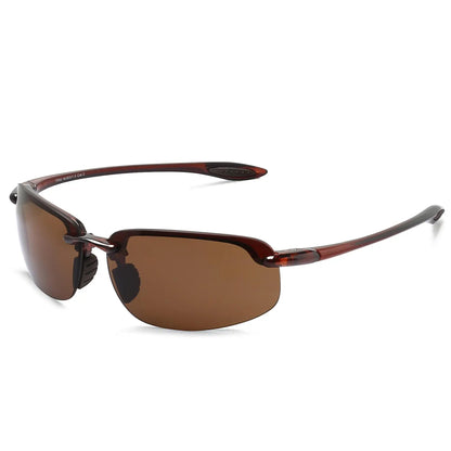 JULI Sports Sunglasses for Men Women TR90 Rimless Frame UV400 Protection for Cycling Running Fishing Baseball Driving 8001