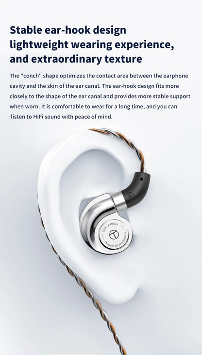 Monitores intraaurales TRN Conch Lucky Bag – Auriculares HiFi con cable, dinámica de diamante DLC y filtros de boquilla de afinación para Xiaomi