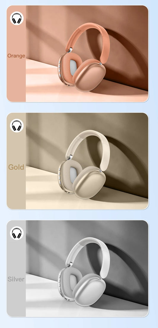 Casque Bluetooth sans fil supra-auriculaire HiFi pour musique et jeux, avec micro confortable, compatible iPhone, Android, PC, idéal pour les voyages, le sport, cadeau unisexe
