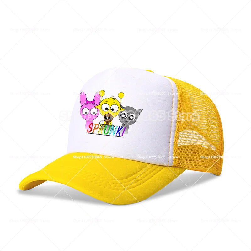 Sprunkis baseball sapka – egyszerű, divatos, sportos, alkalmi fejfedő – népszerű játék, anime-figurás sapkák – nyári napvédő sapka – születésnapi ajándék