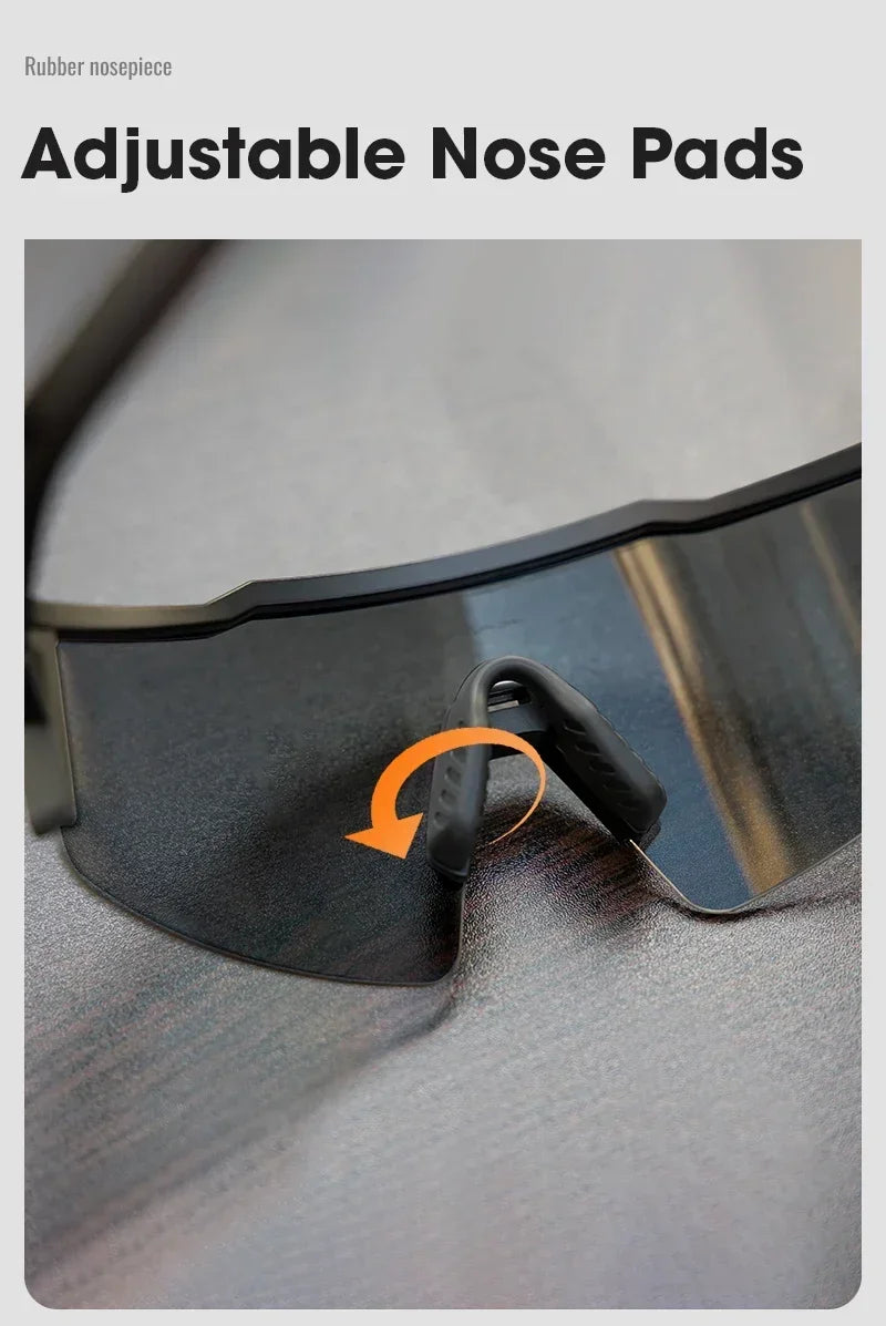 Kapvoe Photochromic Cycling Sunglasses Men Glasses Fashion Mountain Bicycle Outdoor Road Riding Goggles Eyewear Sports MTB Bike