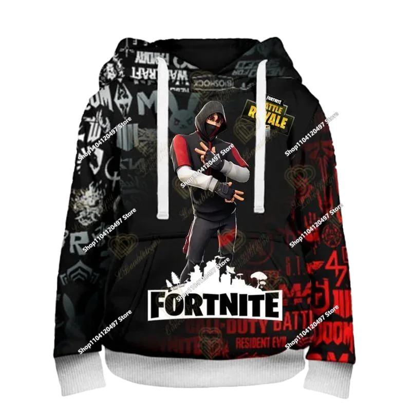 2025 New Fortnite Hoodies 3D Print Men's Hoodie Harajuku Long Sleeve Oversized Sweatshirt Man Hoodies Unisex Cosplay Clothing