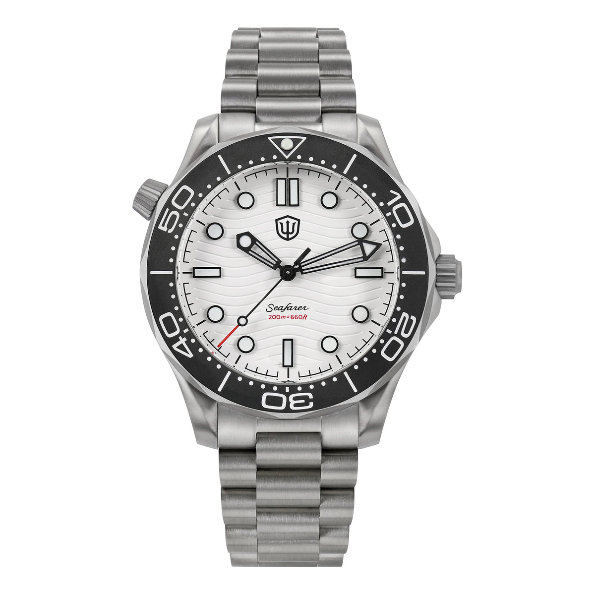 Watchdives 42mm Seafarer Grade 2 Titanium NTTD Dive Watch WD007Q V2 VH31 Sweep Second Quartz Movement Luminous Sapphire Watches