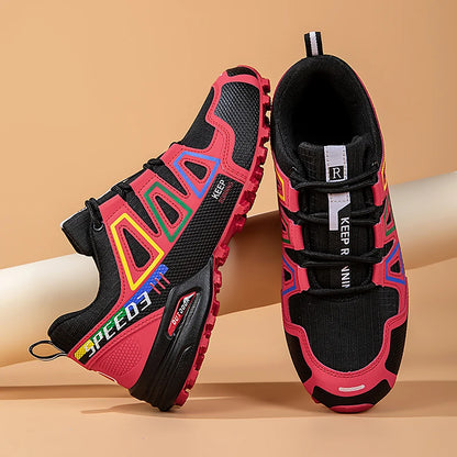 Scarpe da trekking da donna per attività outdoor, scarpe sportive da escursionismo, scarpe tattiche da caccia antiscivolo, scarpe da arrampicata traspiranti con lacci, ciclismo