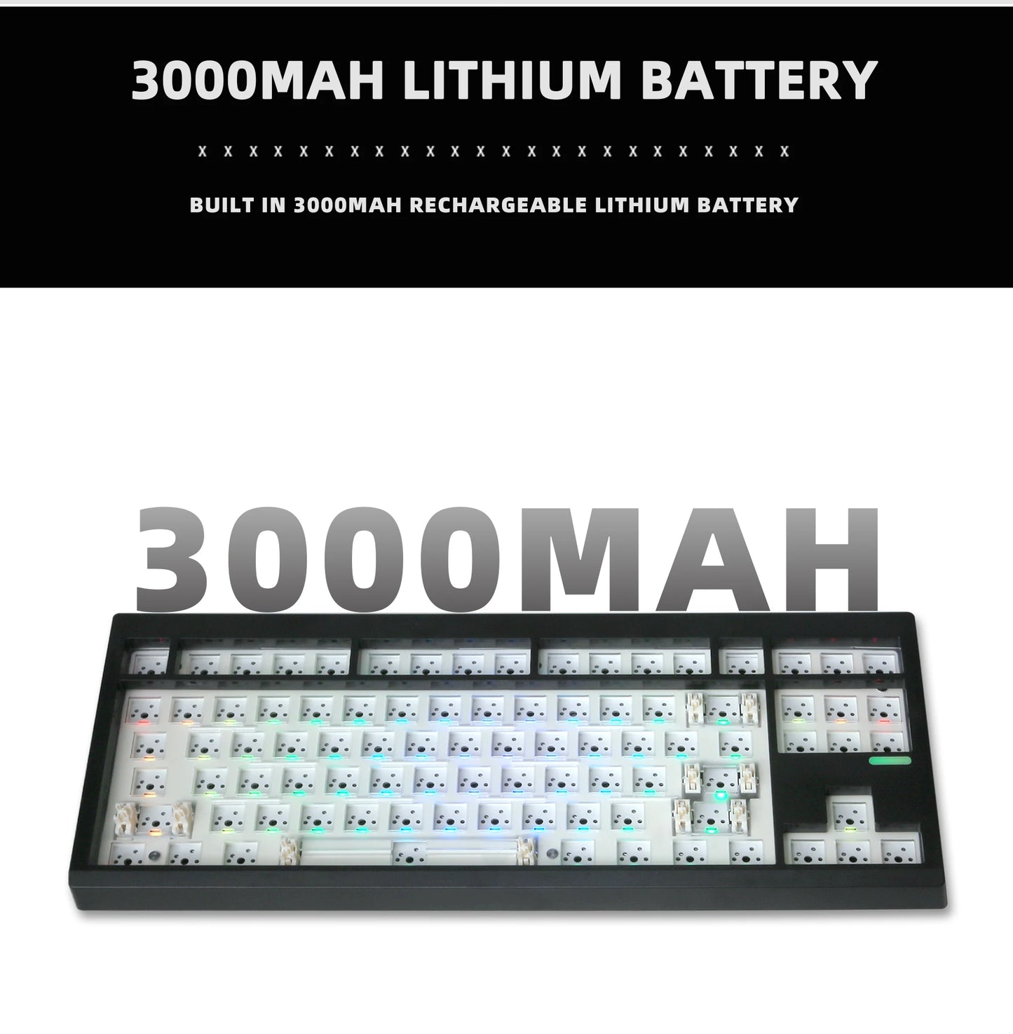 ZUOYA GMK87L Mechanical Keyboard KIT  Gasket Structure VIA /Qmk Programmable Hot-Swap Three Mode Wireless RGB Keyboard KIT