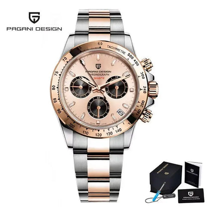 2026 New PAGANI DESIGN Brand Luxury Quartz Watch Sapphire Waterproof Luminous Men watch Japan VK63 Movt All Steel Chronograph