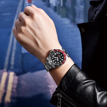 2025 New PAGANI DESIGN Luxurys Men Mechanical Watches Stainless Steel GMT Watch Top Brand Sapphire Glass Men for Watch PD-1662