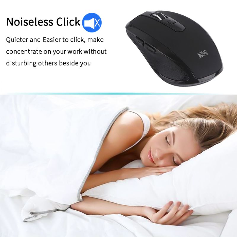 2.4G Wireless Mouse 6 Buttons Noiseless USB Type C 800/1200/1600 DPI Gaming Mouse with Type-C Receiver MICE