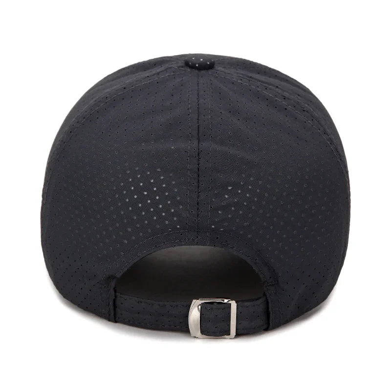 Summer New Breathable Perforated Quick-Drying Hat For Men Fishing Sun Protection Baseball Cap Cycling Travel Sports Hat
