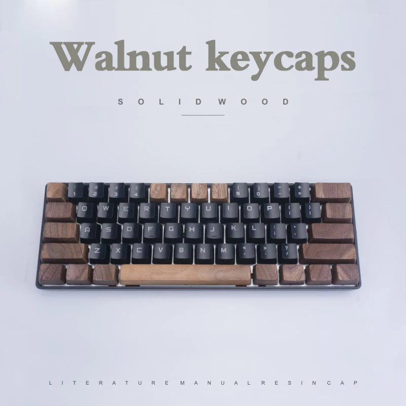 handmade custom wood keycap for mechanical keyboard walnut solid wooden keycaps spacebar Esc Cherry mx switch OEM Profile