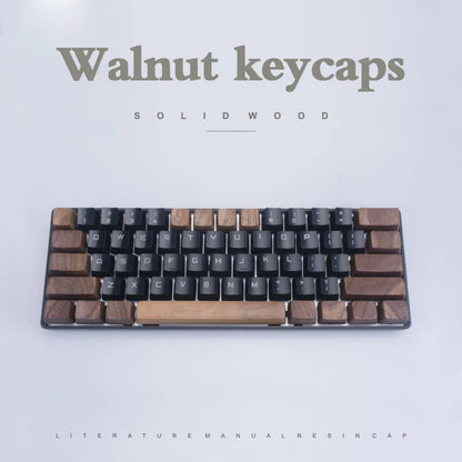 handmade custom wood keycap for mechanical keyboard walnut solid wooden keycaps spacebar Esc Cherry mx switch OEM Profile