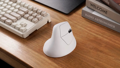 Keychron M5 kabellose ergonomische Maus, optisch, 8K Polling-Rate, 2.4GHz & Bluetooth, Type-C, 3950 Sensor