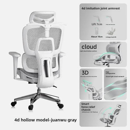 UVR Gaming Office Chair Adjustable Ergonomic Swivel Chair with Reclining Backrest, Computer Desk Chair with Armrests, Live Streaming Chair for Home Office