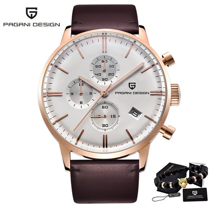 PAGANI DESIGN New 2720K Men Watch VK67 Quartz Wristwatch Multi functional Chronograph Sapphire Glass Waterproof Clock Watch Gift