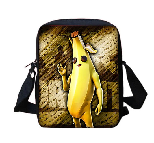 Borsa messenger a tracolla con stampa Game Boy Girls, design per bambini-F-FortniteS, borsa casual a mano per uomo e donna, porta telefono, borsa shopping