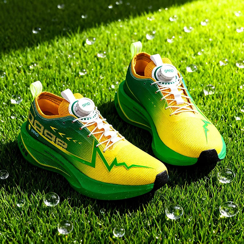 Laufschuhe für Herren mit Carbonplatte, Spezial-Sportschuhe, atmungsaktiv, leicht, bequeme rutschfeste Marathon-Sneaker für Damen