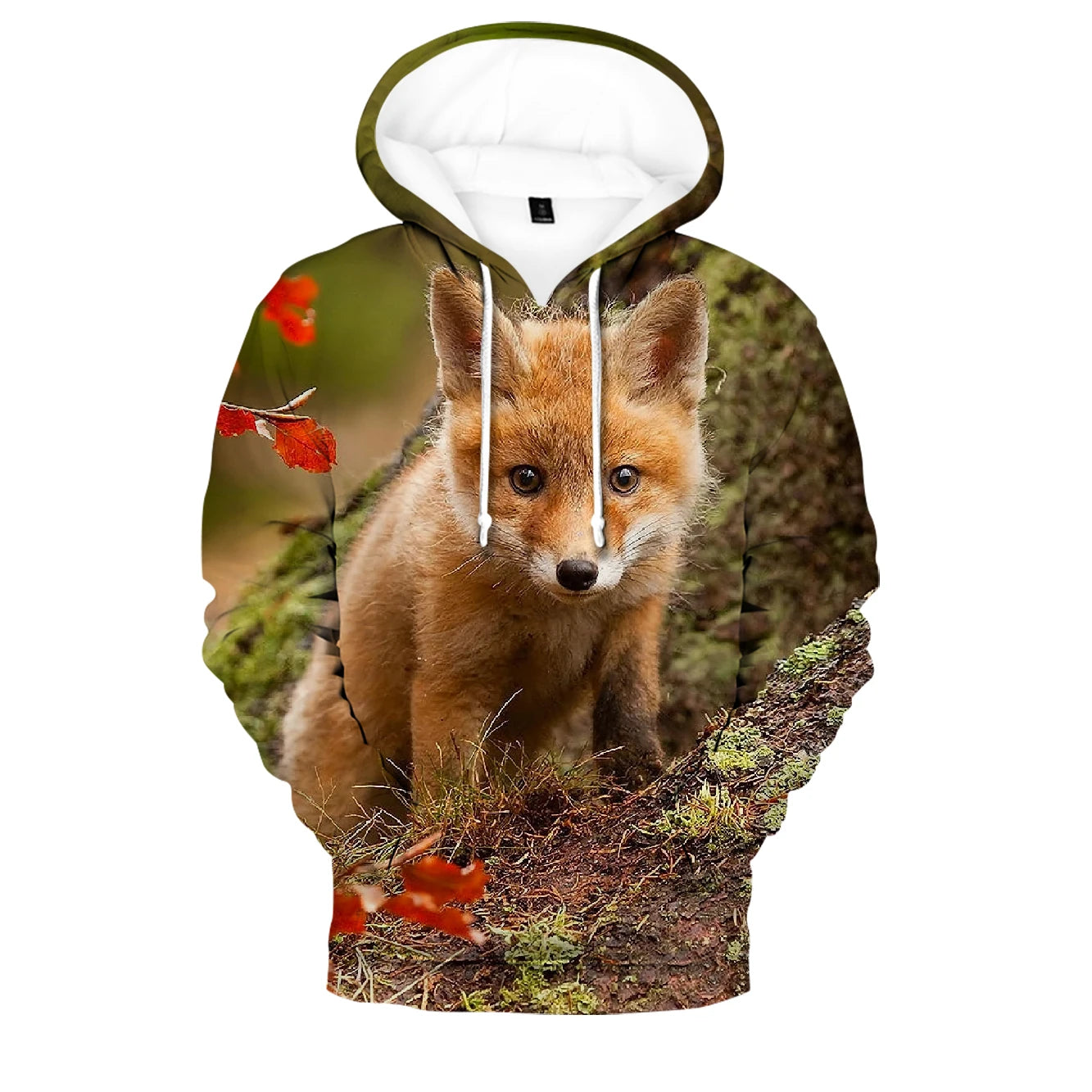 Sudaderas con capucha y sudaderas casuales con estampado 3D de zorro, cómodas y originales, estilo hip hop popular, para hombre/mujer y adulto/niño