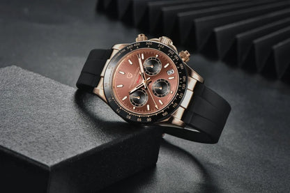 Original New PAGANI DESIGN PD-1664 Luxury Japan VK63 Movt Quartz Wristwatches Sapphire Waterproof Chronograph Gold Reloj Hombre