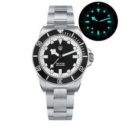 Watchdives WD1969 PRO Men Quartz Watch Sapphire Crystal Luminous Waterproof VH31Sweep Seconds Movement Stainless Steel Watches