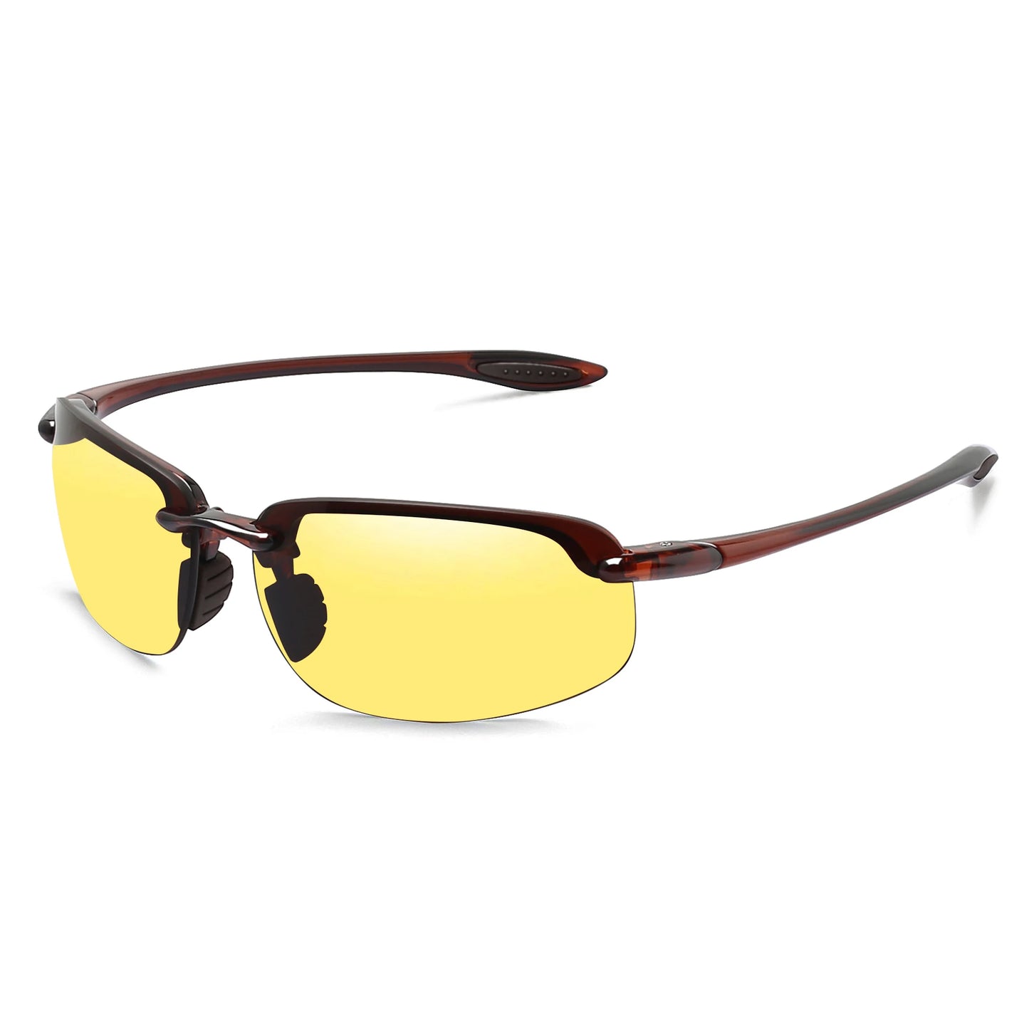 JULI Sports Sunglasses for Men Women TR90 Rimless Frame UV400 Protection for Cycling Running Fishing Baseball Driving 8001