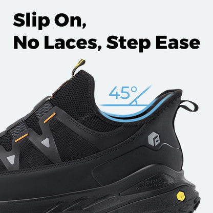 Fittington Wide Sneakers for Men Slip-on Hiking Shoes Soft Comfortable Men Running Shoe Slip Resistant Walking Shoes with Arch