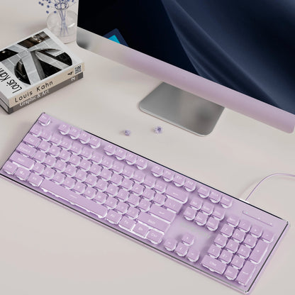 EWEADN V3 kabelgebundene leise Büro- & Gaming-Tastatur, Folientasten-Design, ergonomisch, für Windows/Laptop/PC/Desktop, E-Sports-Zubehör