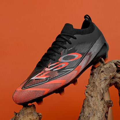 Nouvelles chaussures de football pour hommes FG, chaussures de football ultralégères, chaussures d'entraînement en plein air, chaussures de match de football, crampons longs antidérapants, livraison directe
